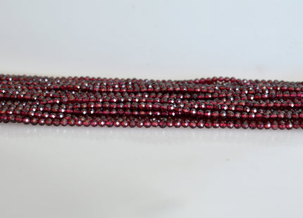 WHOLESALE 2mm 2.5mm 3mm Natural Tiny Garnet Beads Natural Red Color Faceted Round Shape Size 2mm 2.5mm 3mm #2050
