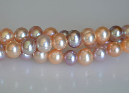 7-7.5mm AA Natural Multi Color Freshwater Pearl Potato Shape Genuine Natural Freshwater Pearls #771