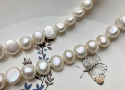 11-12 mm AAA Natural White NuggetFreshwater Pearl Beads, Natural White Color Genuine Nugget Freshwater Pearl #1247