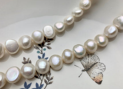 11-12 mm AAA Natural White NuggetFreshwater Pearl Beads, Natural White Color Genuine Nugget Freshwater Pearl #1247