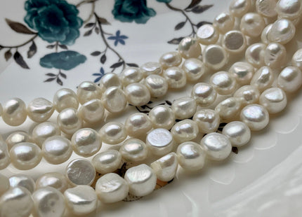 11-12 mm AAA Natural White NuggetFreshwater Pearl Beads, Natural White Color Genuine Nugget Freshwater Pearl #1247
