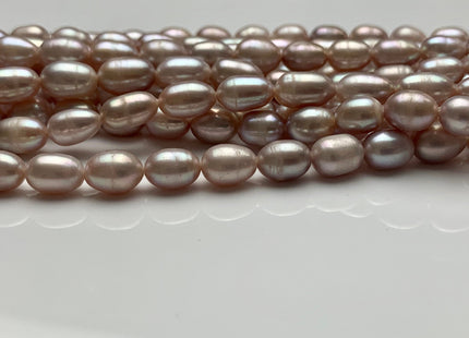 5-6x8 mm AAA Natural Mauve Pink Rice/Oval Freshwater Pearl Beads Genuine Mauve Pink Rice Freshwater Pearls #1761
