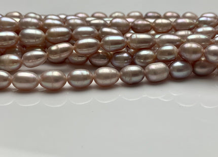 5-6x8 mm AAA Natural Mauve Pink Rice/Oval Freshwater Pearl Beads Genuine Mauve Pink Rice Freshwater Pearls #1761