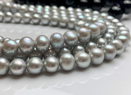 9-10 mm AA Gray Potato Freshwater Pearls, Genuine Freshwater Pearl Beads Silver Gray Freshwater Pearl, Cultured Freshwater Pearl #1146