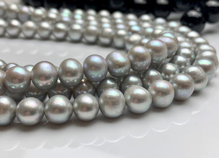 9-10 mm AA Gray Potato Freshwater Pearls, Genuine Freshwater Pearl Beads Silver Gray Freshwater Pearl, Cultured Freshwater Pearl #1146