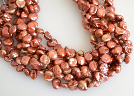 Freshwater Keishi Nugget Pearl Beads Center Drilled Lavender Rust and SeaFoam Color Approx.6-8mm #702