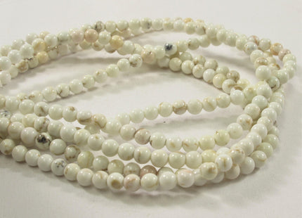 WHOLESALE 3 mm Smooth Round White OR Blue Howlite Turquoise Gemstone Beads Round Howlite Beads #502