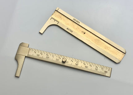Solid Brass Vernier Gauge For Stone Or Pearl Jewelry Measuring Tool 3 Inches/80mm #3770