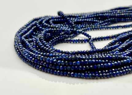 1x2 mm 2x3 mm 3x4 mm AAA Natural Color Faceted Rondelle Lapis Gemstone Beads Quality Micro Faceted Lapis Gemstone Loose Beads #2433