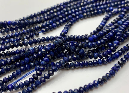 1x2 mm 2x3 mm 3x4 mm AAA Natural Color Faceted Rondelle Lapis Gemstone Beads Quality Micro Faceted Lapis Gemstone Loose Beads #2433