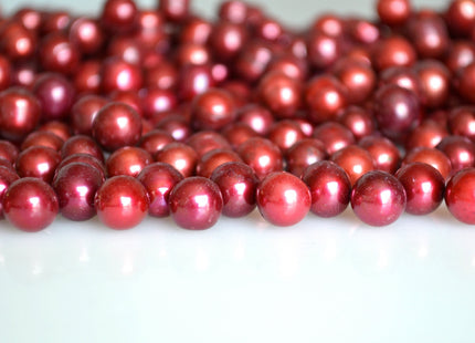 9x10mm Top Drilled Oval/Drop Shape Freshwater Pearl Beads Red Color Dancing Genuine Cultured Freshwater Pearls #747