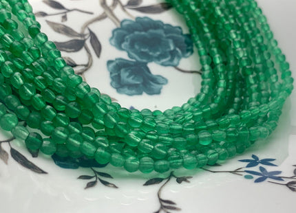 4mm Micro Faceted Diamond Cut Green Color Aventurine Flat Coin Disc Shape Genuine Aventurine Gemstone Beads 15.5 Inches Strand #3060