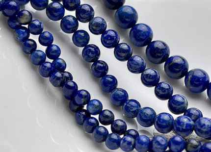 6mm 8mm 10mm Smooth Round Natural Lapis Gemstone Beads Natural Blue Color Quality Round Lapis Gemstone Loose Beads #2287
