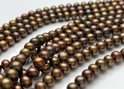 6-7 mm Dark Chocolate Brown Color Potato Freshwater Pearl Beads Genuine Cultured Freshwater Pearl Beads Dark Brown Potato Pearl Beads #P2106