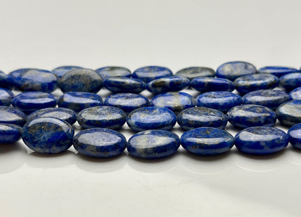 10x14 mm Smooth Genuine Lapis Flat Oval Coin Disc Gemstone Beads Genuine Natural Dark Blue Lapis Color Lapis 15 Inches Strand #4007