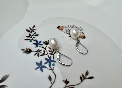 One Pair 925 Sterling Silver/Gold Lever Back Earring Hoops Genuine Silver Earring Findings Silver Gold Filled Pearl Earring #10278