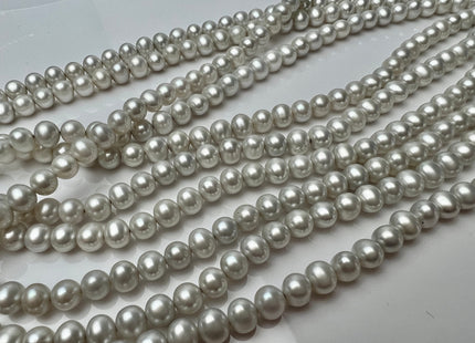 5-6 mm AAA Silver Gray Color Potato Freshwater Pearl Beads Genuine Super High Luster Gray Freshwater Pearl #P2286