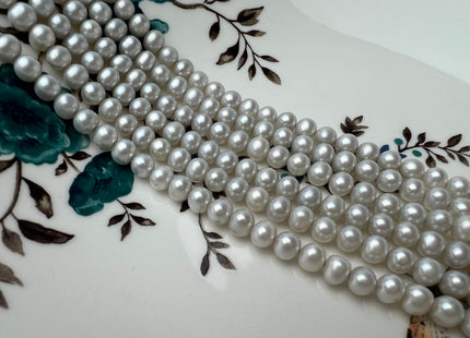 5-6 mm AAA Silver Gray Color Potato Freshwater Pearl Beads Genuine Super High Luster Gray Freshwater Pearl #P2286