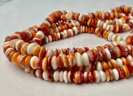 8 mm 10 mm AAA Natural Orange Red White Spiny Oyster Shell Irregular Chip Shape Genuine Natural Spiny Oyster Beads 15.5 Inch Strand #4286