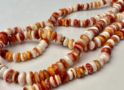 8 mm 10 mm AAA Natural Orange Red White Spiny Oyster Shell Irregular Chip Shape Genuine Natural Spiny Oyster Beads 15.5 Inch Strand #4286