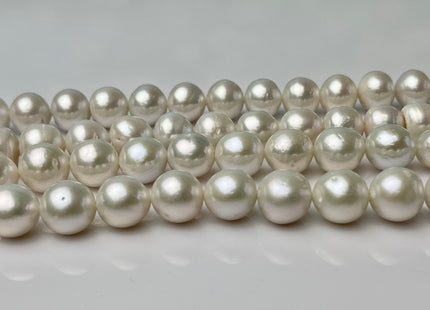 10-11 mm AAA Natural White Edison Freshwater Pearl Beads High Luster Genuine Top Quality Perfect Round Edison Pearls #P2329