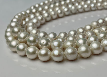 10-11 mm AAA Natural White Edison Freshwater Pearl Beads High Luster Genuine Top Quality Perfect Round Edison Pearls #P2329