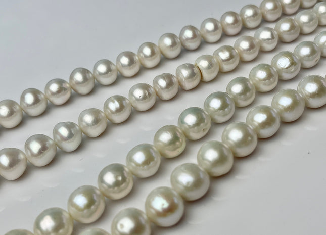 10-11 mm AAA Natural White Edison Freshwater Pearl Beads High Luster Genuine Top Quality Perfect Round Edison Pearls #P2329