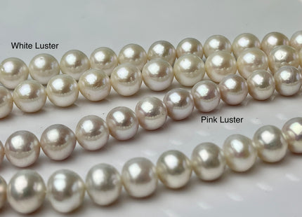 9-10 mm AAA Natural White Edison Freshwater Pearl Beads Super High Luster Genuine Top Quality Perfect Round Edison Pearls #P2330