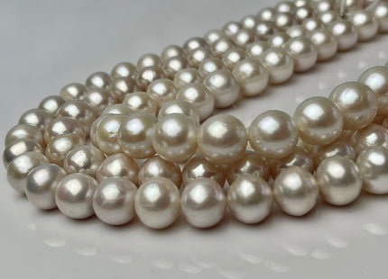 9-10 mm AAA Natural White Edison Freshwater Pearl Beads Super High Luster Genuine Top Quality Perfect Round Edison Pearls #P2330