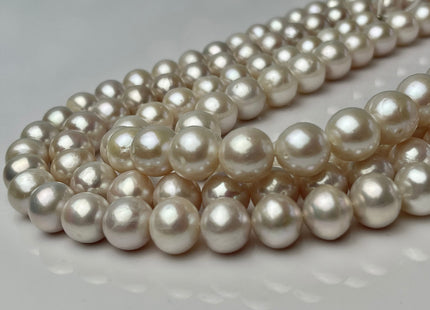 9-10 mm AAA Natural White Edison Freshwater Pearl Beads Super High Luster Genuine Top Quality Perfect Round Edison Pearls #P2330