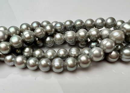 10 mm Large Hole Dark Gray Color Potato Freshwater Pearl Beads Hole Size 2.2 mm Large Hole Beads Large Hole Freshwater Pearls #P2289