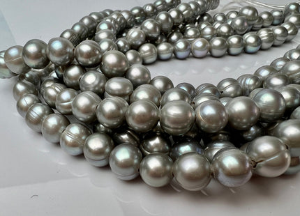 10 mm Large Hole Dark Gray Color Potato Freshwater Pearl Beads Hole Size 2.2 mm Large Hole Beads Large Hole Freshwater Pearls #P2289