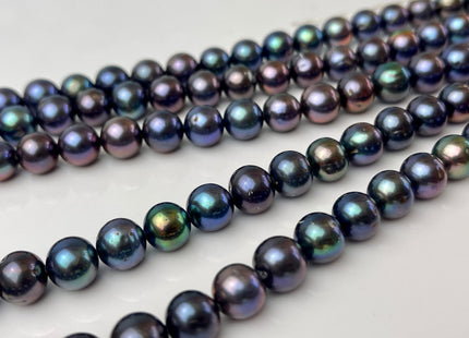 10-11 mm AAA Peacock Color Near Round Freshwater Pearl Beads Genuine High Luster Peacock Potato Freshwater Pearls #1689
