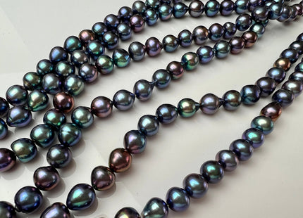 8-9 mm AAA Very Rare Rainbow Peacock Round Freshwater Quality Pearl Genuine Round Peacock Cultured Freshwater Pearls #P2254