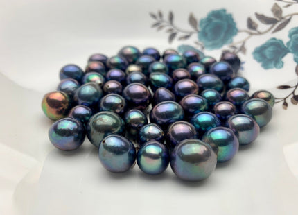 ONE Piece Rare AAA 10-15 mm Top Quality Peacock Color Half Drilled Baroque Freshwater Pearl Genuine Irregular Shape Edison Pearls #P1259