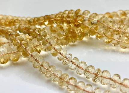 6mm 8mm 10mm 13mm AAA 100% Natural Faceted Rondelle Honey Citrine Gemstone Beads Top Quality Natural Citrine Beads 9 Inches Strand # 2484