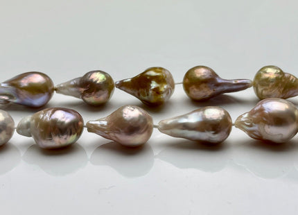 12x16-15x20 mm Natural Pink Color Baroque Freshwater Pearl Beads, Genuine Baroque Pearls, Natural Pink Color Freshwater Pearl Beads #1092