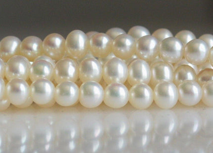 4 mm AAA Natural White Potato Freshwater Pearl Beads, White Potato Genuine Cultured Pearl Beads, Wedding / Bridal Pearls #68