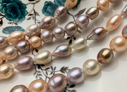 10x14-11x15mm AAAA Graduated Natural Multi Pink Freshwater Baroque/Edison Pearl Limited Edition Irregular Shape Genuine Edison Pearl #1037