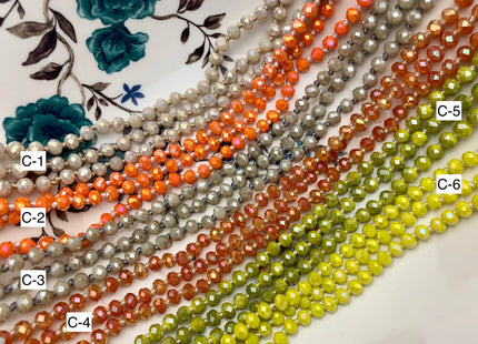 60 inches 5x6mm Hand Knotted Crystal Beads Necklace Double Or Triple Wrapped Ready To Wear Crystal Beads Finished Necklace #3289