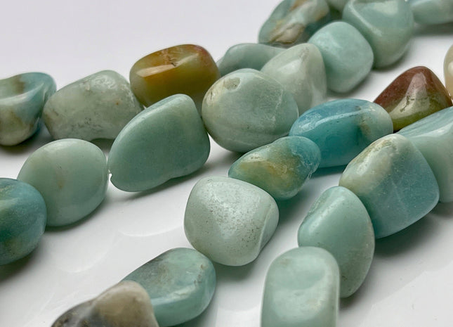 14-15x18-22 mm Natural Blue Brown Color Amazonite Gemstone Irregular Nugget Beads Genuine Amazonite Irregular Nugget Gemstone Beads #4021