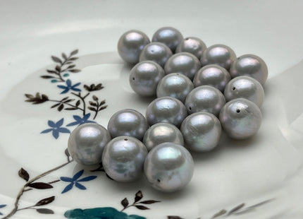 ONE Piece Rare AAAA 11.5-13 mm Top Quality High Luster Full Drilled Gray Color Edison Freshwater Pearls Genuine Cultured Edison Pearl #P1988