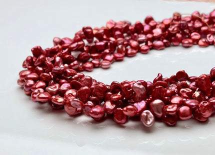 5x6-8 mm AAA Fuchsia Pink Keshi Freshwater Pearls Top Drilled Keshi Pearl Beads Very High Luster Genuine Keishi Freshwater Pearls #P1791