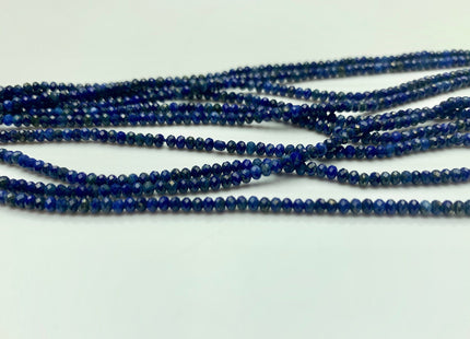 2x2.5 mm AA Faceted Rondelle Natural Lapis Gemstone Beads Natural Blue Color Quality Faceted Rondelle Lapis Gemstone Loose Beads #2363