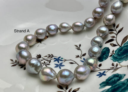 One-Of-A-Kind 13-15x18 mm AAAAA Very Rare Super High Luster Baroque Pearl Beads Genuine Gray Color High Quality Edison Pearls #P2231