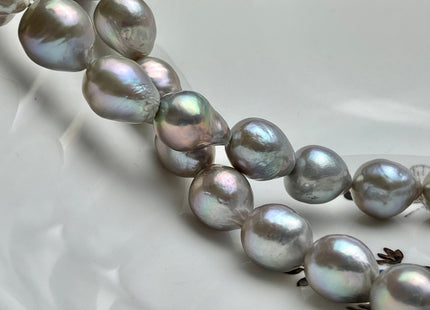 One-Of-A-Kind 13-15x18 mm AAAAA Very Rare Super High Luster Baroque Pearl Beads Genuine Gray Color High Quality Edison Pearls #P2231