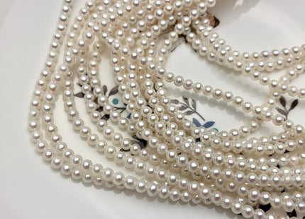 2.5-3mm 3.5-4mm AAAAA Natural White Round Edison Freshwater Akoya Quality Pearl Genuine Natural White Super High Luster Round Pearl #P1176