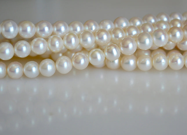 6-6.5mm AAA Natural Round Freshwater Pearls Genuine Natural Pearl Beads Lustrous Pearl #817