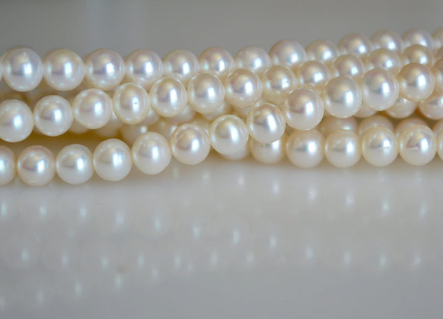 6-6.5mm AAA Natural Round Freshwater Pearls Genuine Natural Pearl Beads Lustrous Pearl #817