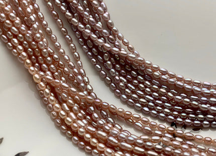 2x3-3.5mm AAA Natural Pink Rice Tiny Seed Freshwater Pearls High Luster Seed Freshwater Pearls Genuine Top Quality Pearls #P1552